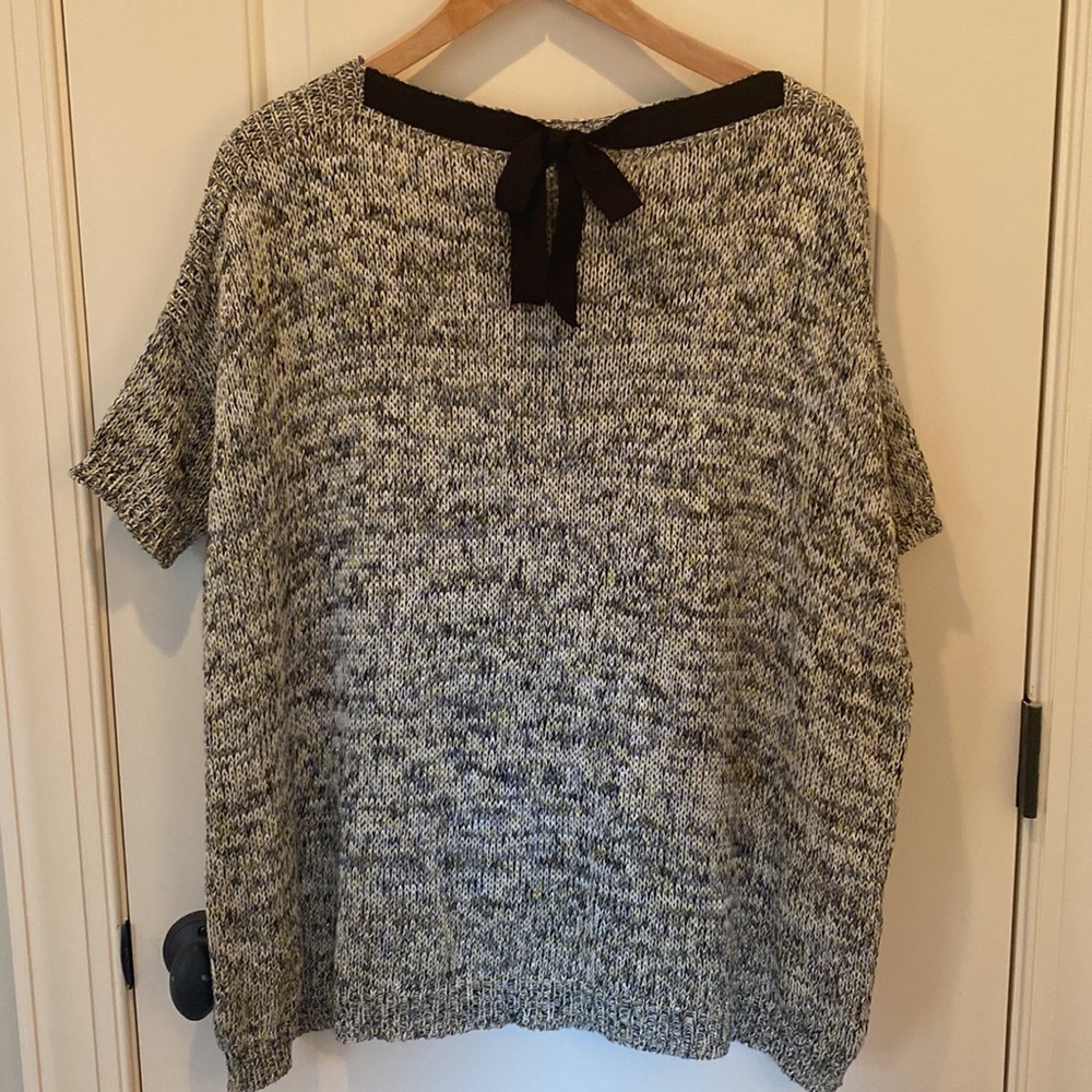 Kerisma knit sweater with metallic thread and multi colors. Size small/medium